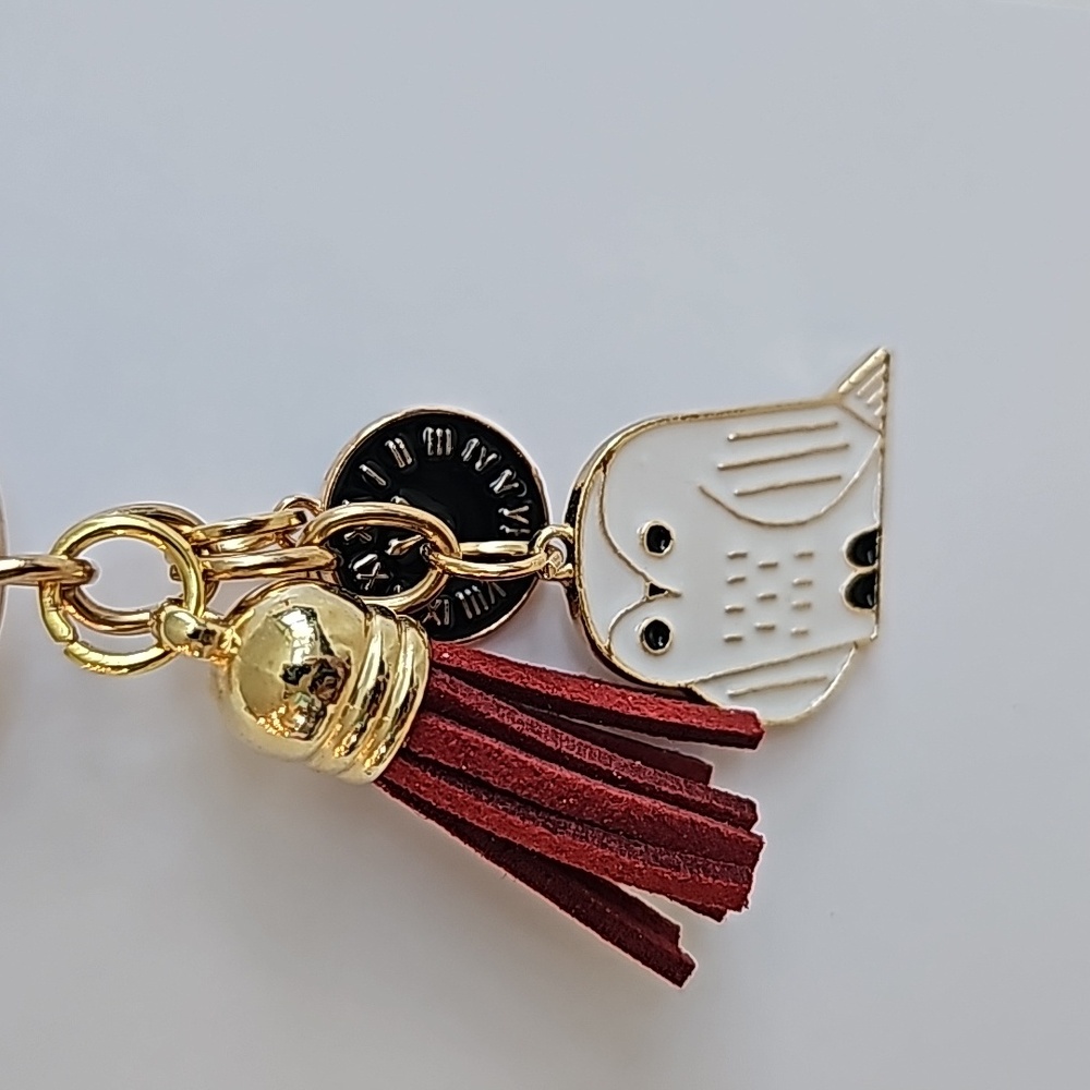 NEW! Hedwig Owl Clock Harry Potter Keychain/Purse Charm ~ Gryffindor Hogwarts - Picture 3 of 4